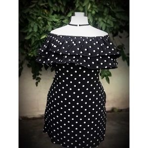 Forever 21+ Polka dot ruffle sleeved dress